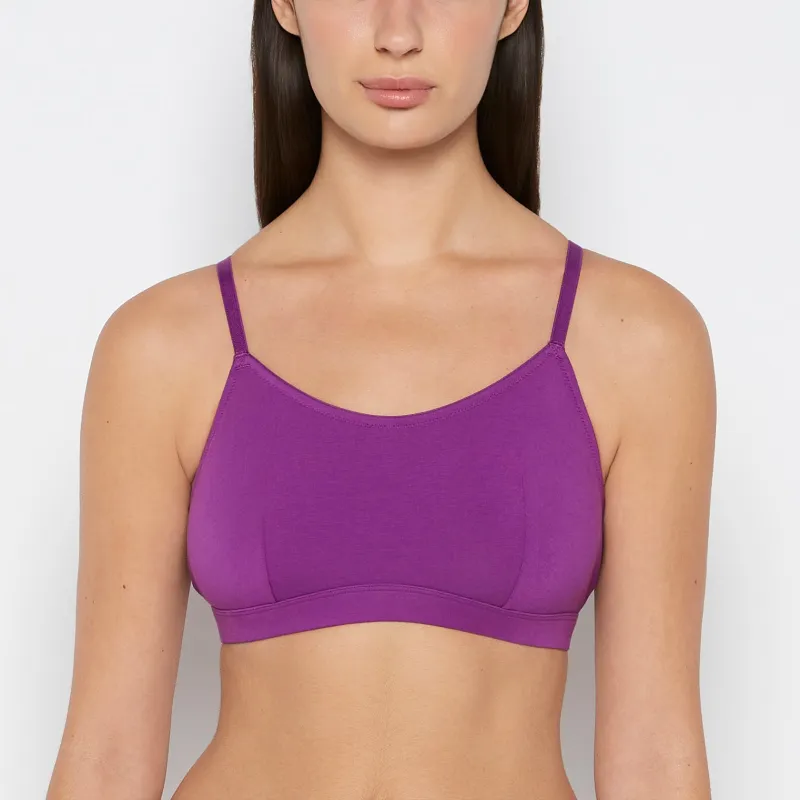 Cotton Scoop Bralette in Sparkling Grape sold by La SENZA
