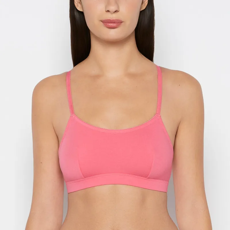 Cotton Scoop Bralette in Hot Pink sold by La SENZA