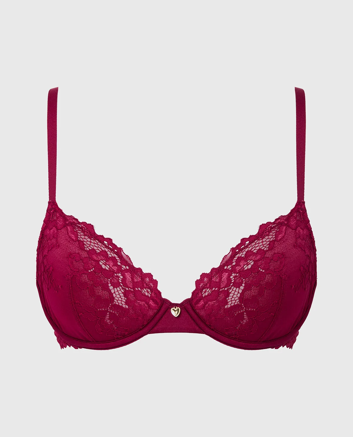 Unlined Demi Bra with Romantic Lace in Plum Rose sold by La SENZA product image thumbnail 4