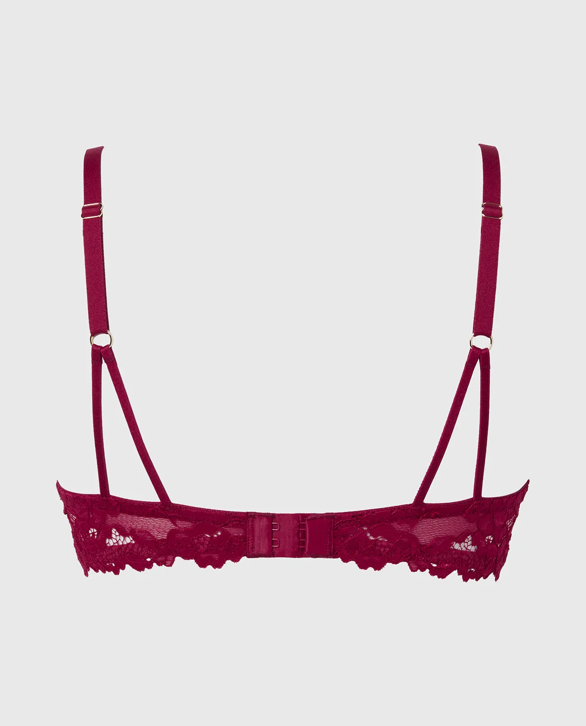 Unlined Demi Bra with Romantic Lace in Plum Rose sold by La SENZA product image thumbnail 5
