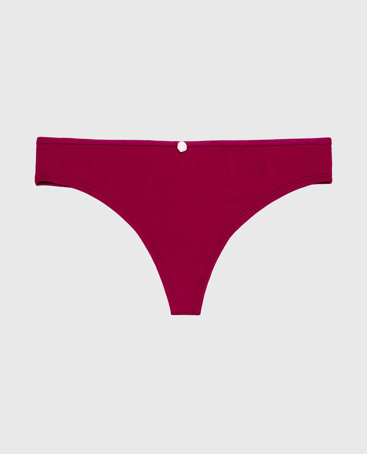 Ultrasoft Modal Cheeky Thong Panty with Rosette Detail in Plum Rose sold by La SENZA product image thumbnail 4