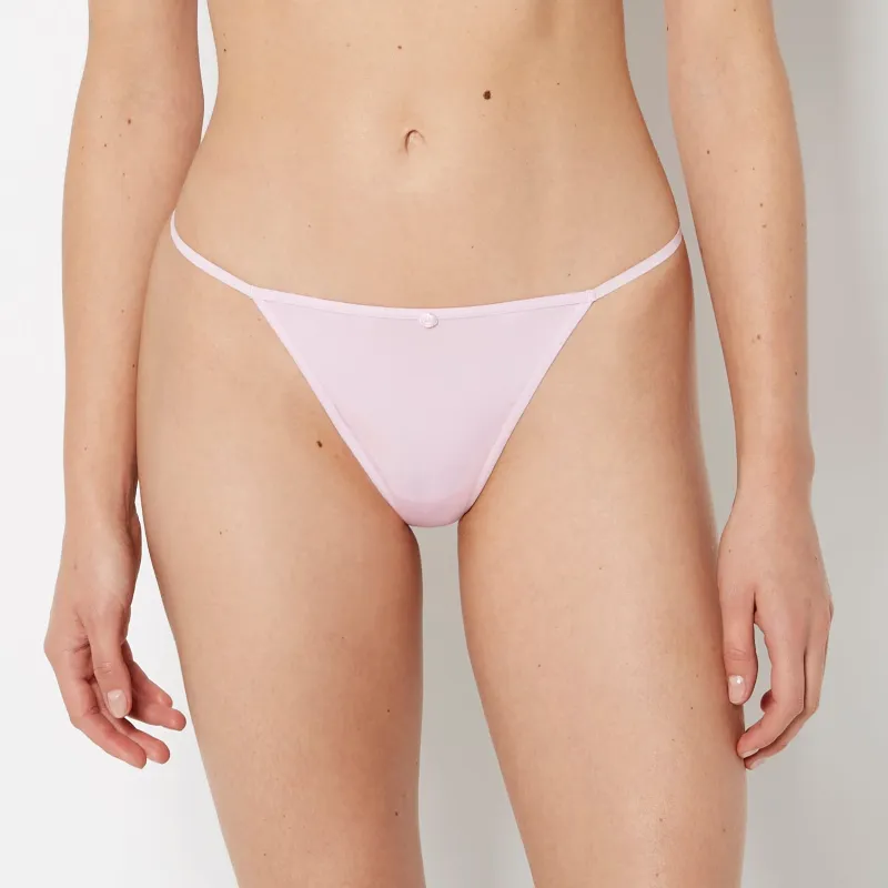 Ultrasoft Modal G-String Panty with Rosette Detail in Sweet Dream sold by La SENZA