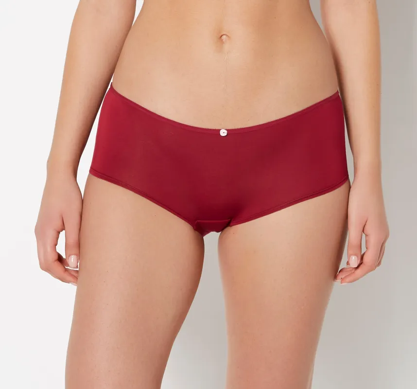 Ultrasoft Modal Boyshort  Panty with Rosette Detail in Plum Rose sold by La SENZA