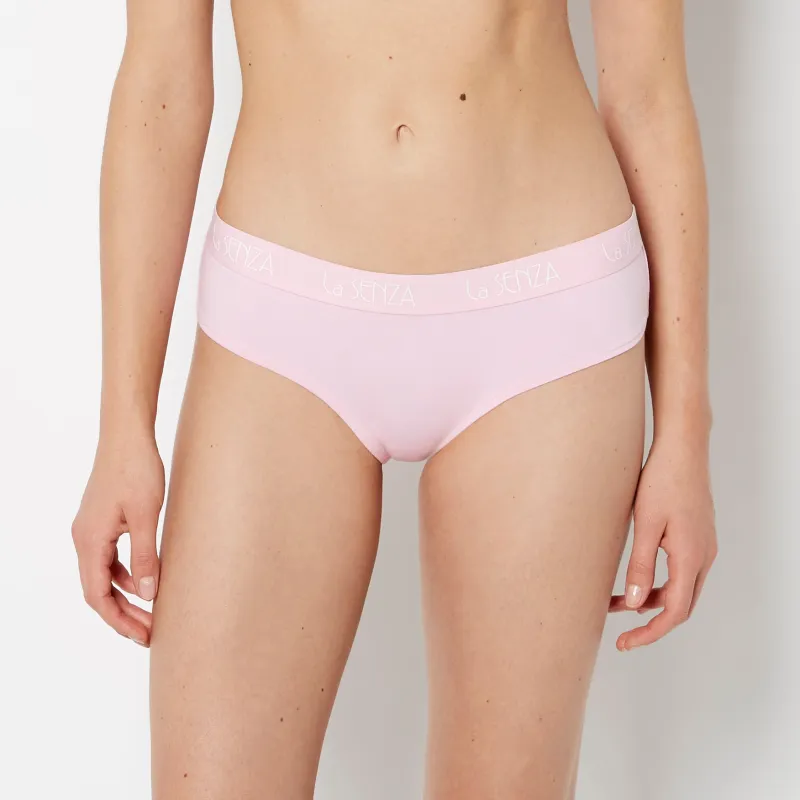 Hipster Cotton Panty with Art Deco Logo Band in Sweet Dream sold by La SENZA