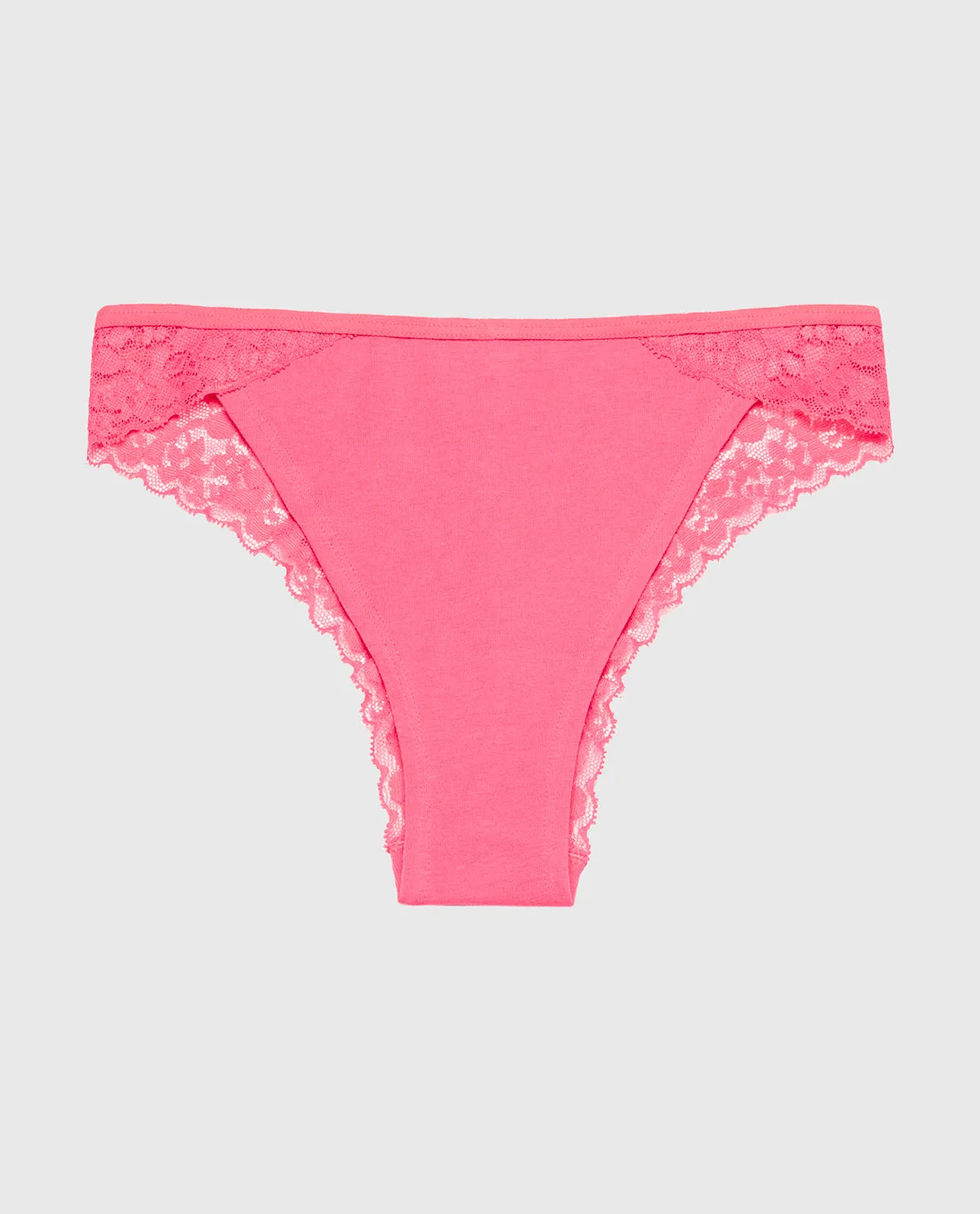 Mini Cheeky Cotton Panty With Lace Trim in Hot Pink sold by La SENZA product image thumbnail 4