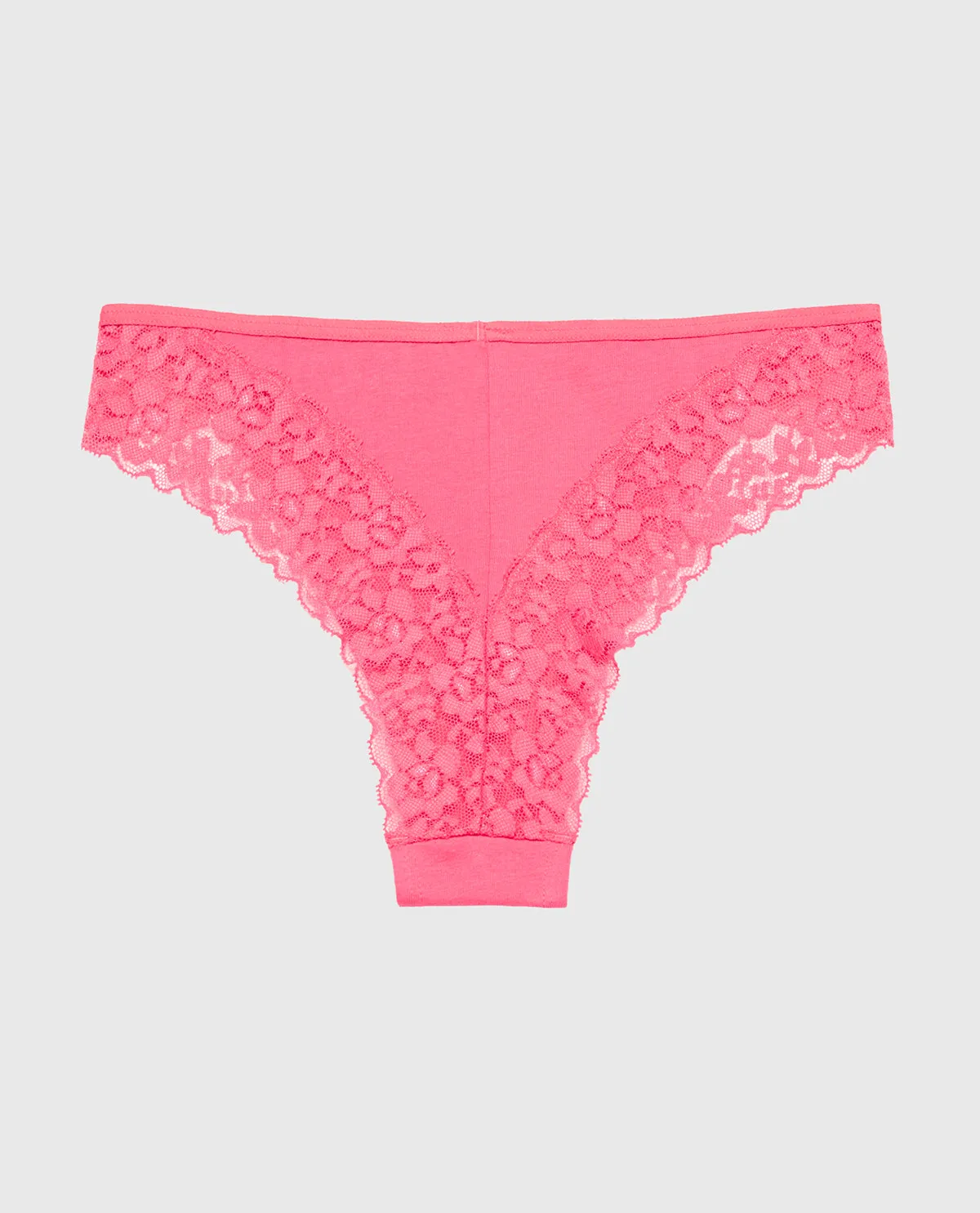 Mini Cheeky Cotton Panty With Lace Trim in Hot Pink sold by La SENZA product image thumbnail 5