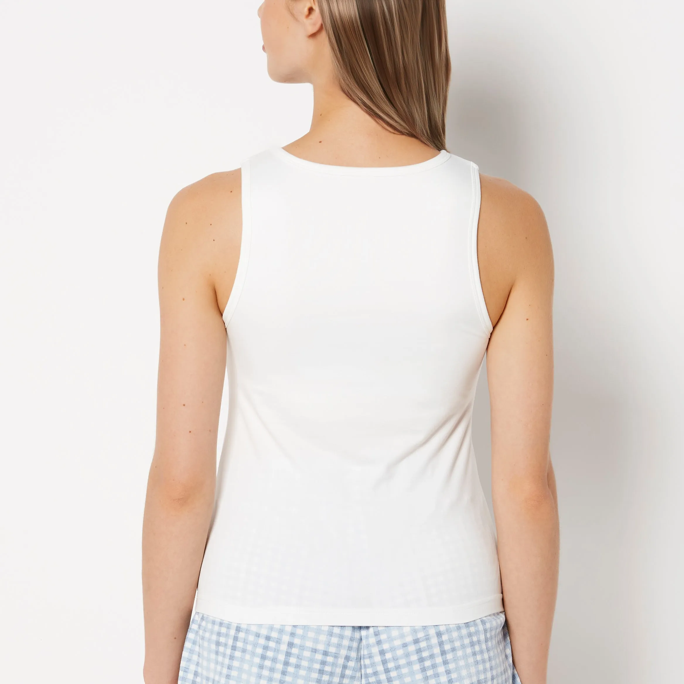 Casual Sleep Jersey High Neck Tank in Ivory sold by La SENZA product image thumbnail 3