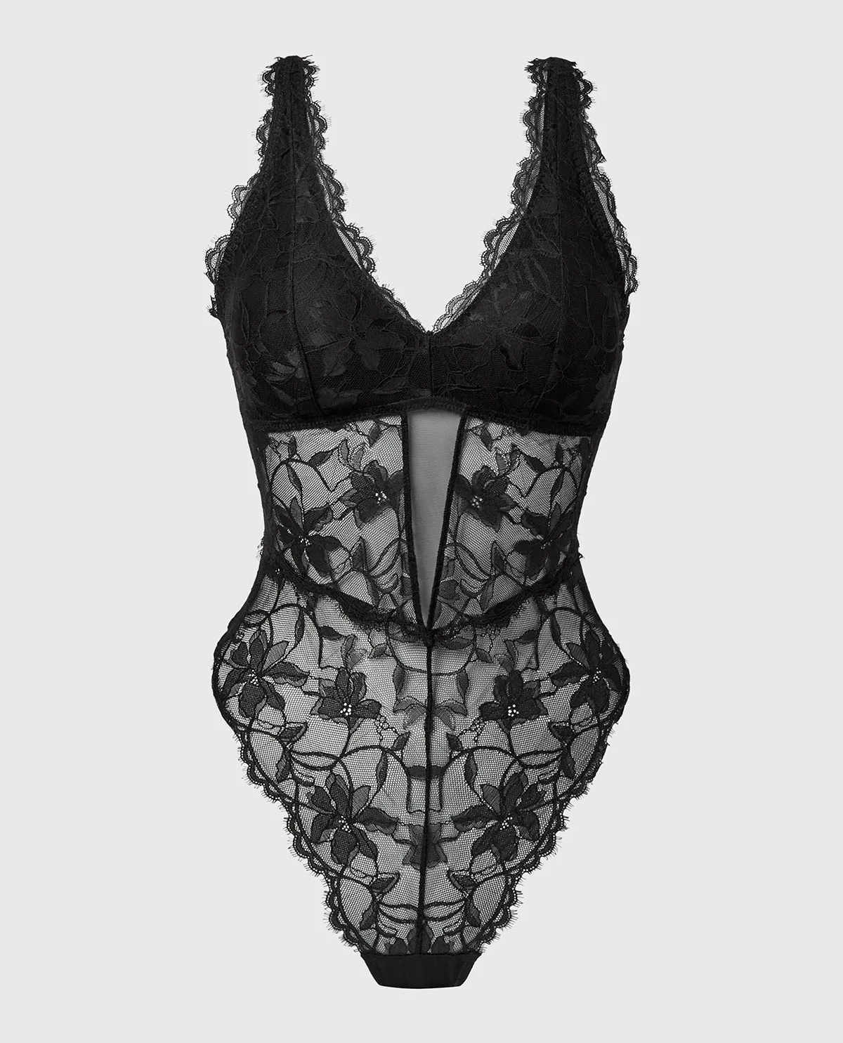 Afterglow Lace Bodysuit with Removable Pads in Tuexdo Black sold by La SENZA product image thumbnail 4