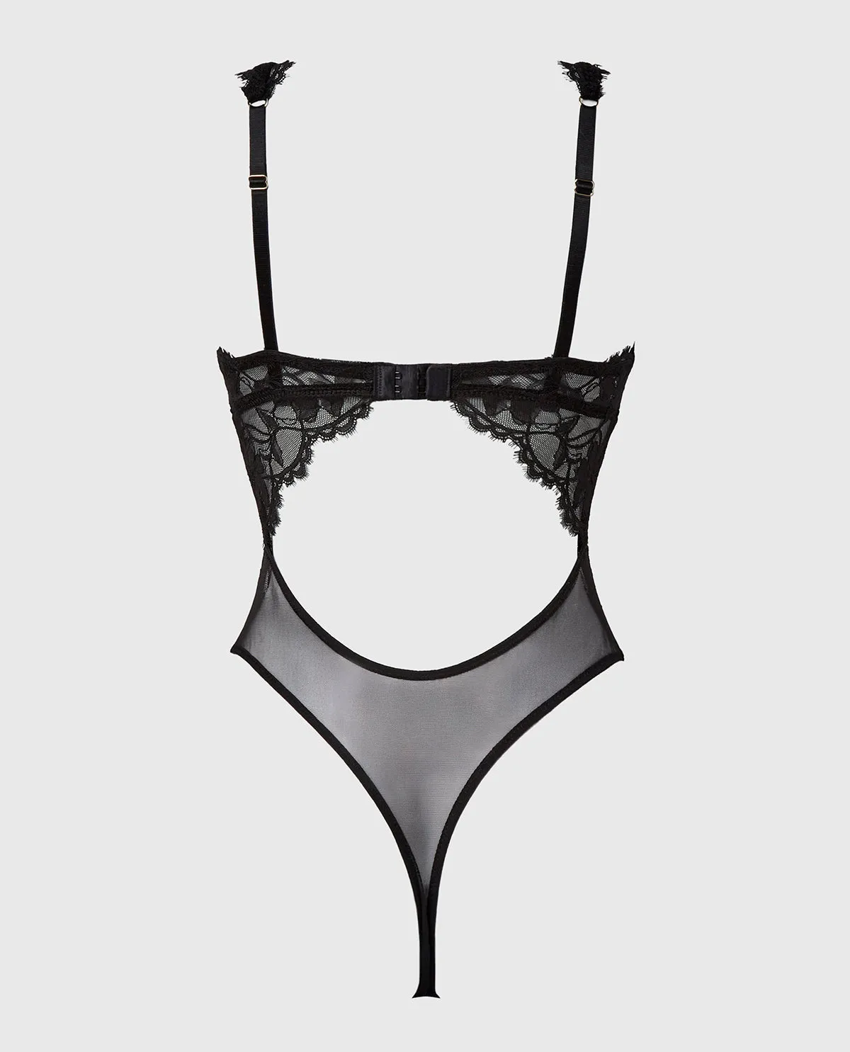 Afterglow Lace Bodysuit with Removable Pads in Tuexdo Black sold by La SENZA product image thumbnail 5