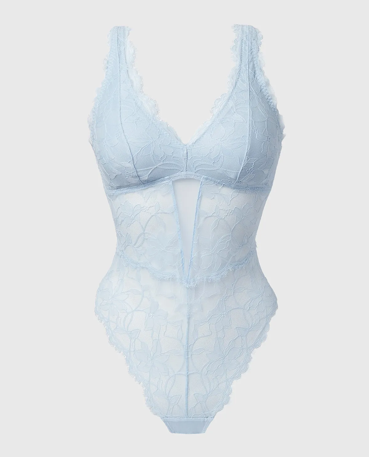 Afterglow Lace Bodysuit with Removable Pads in Skyway sold by La SENZA product image thumbnail 4