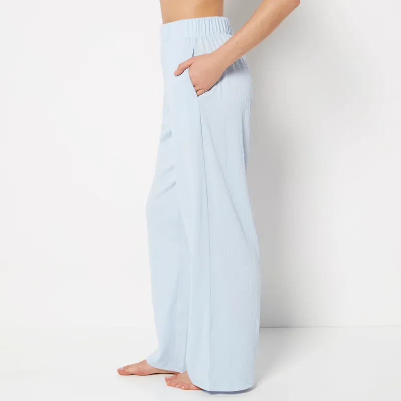 Casual Sleep Textured Knit Pant In Skyway made by La SENZA