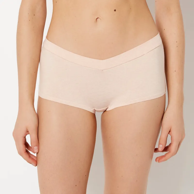 Boyshort Panty Wide Waist in Pearl Blush Heather sold by La SENZA