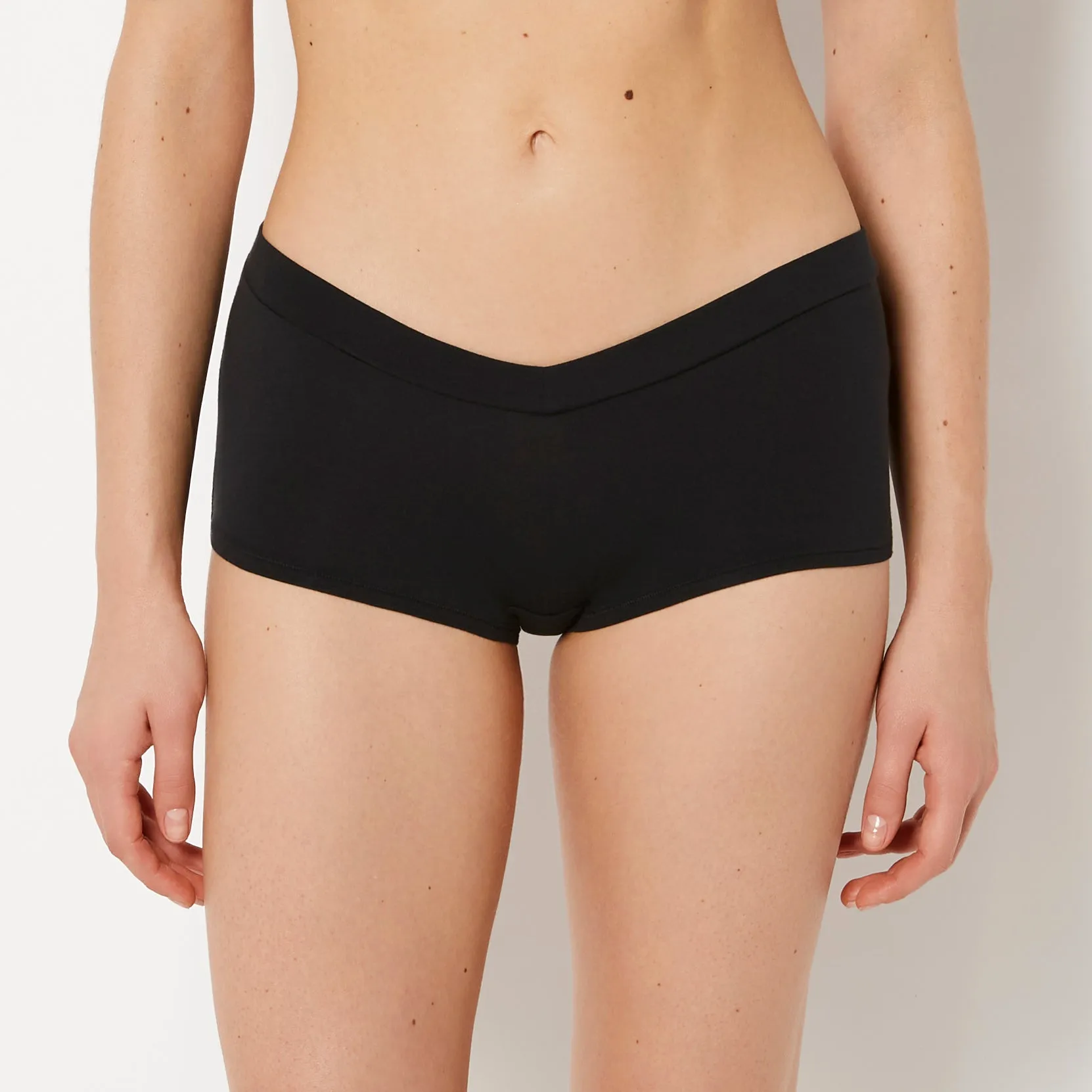 Boyshort Panty Wide Waist in Tuexdo Black sold by La SENZA