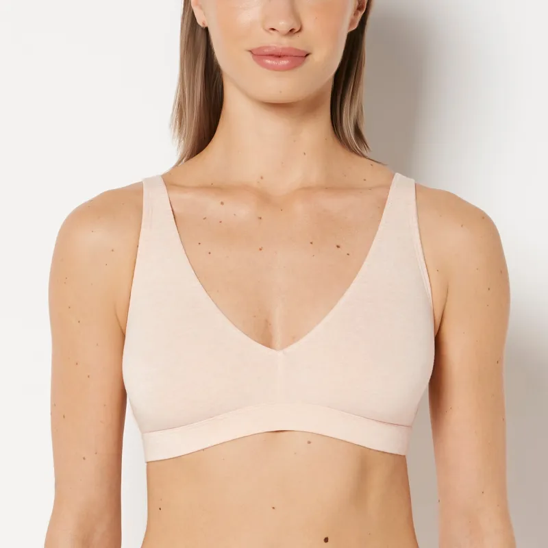 Cotton Triangle Bralette In Pearl Blush Heather sold by La SENZA