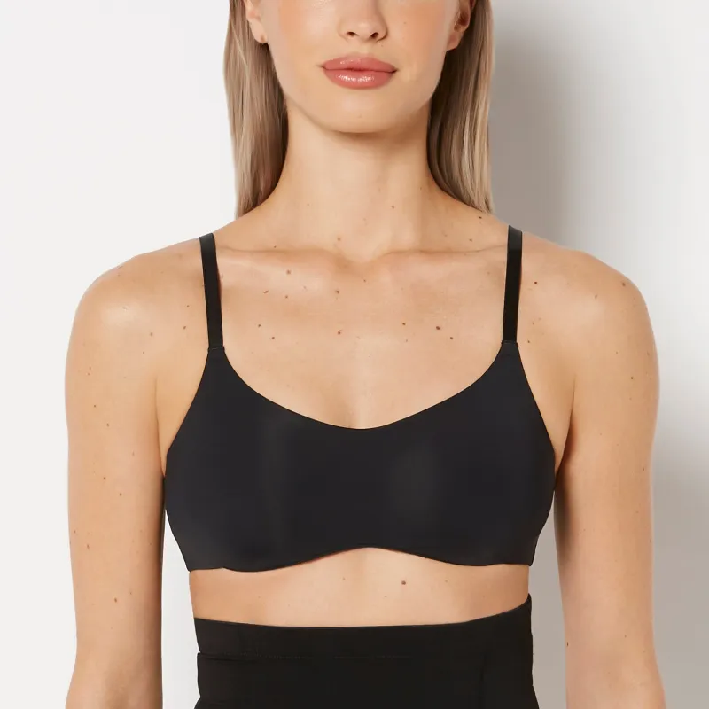 No Show  Bralette With Faux Wire In Tuexdo Black sold by La SENZA