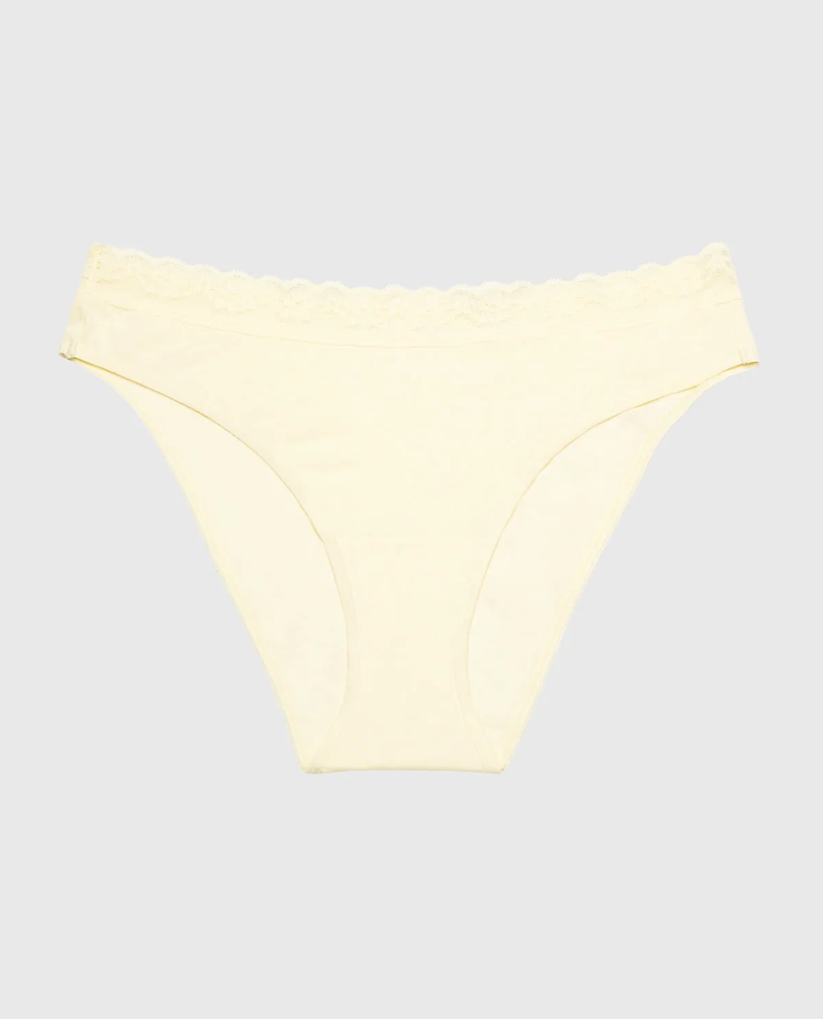 Ultrasoft Modal Bikini Panty with Lace Trim in Lemon Icing sold by La SENZA product image thumbnail 4