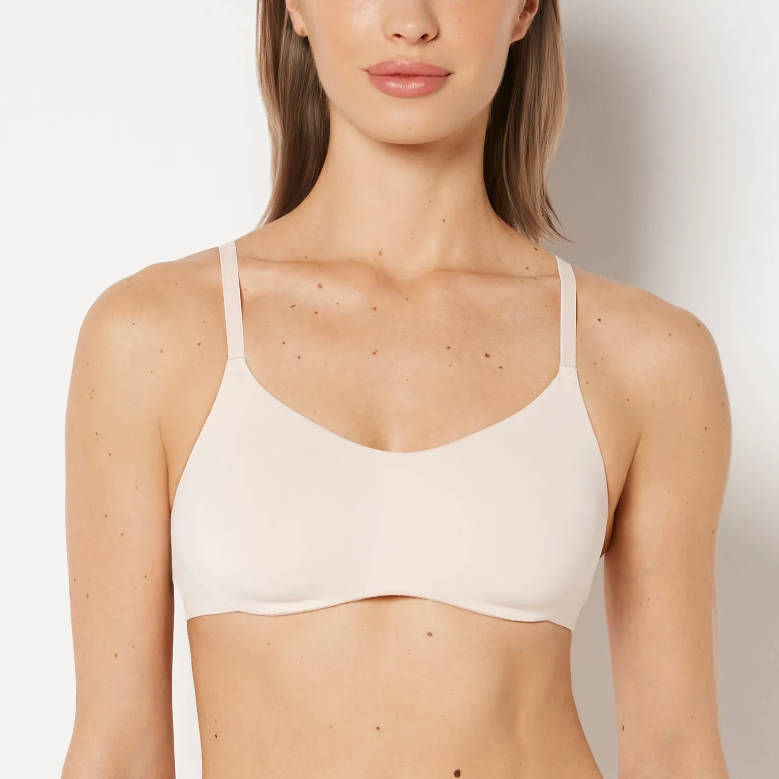 No Show Bralette With Faux Wire In Pearl Blush sold by La SENZA