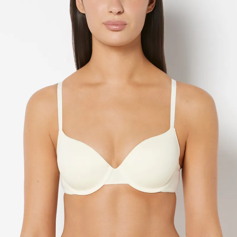 Lightly Lined Demi Cotton bra in Lemon Icing made by La SENZA