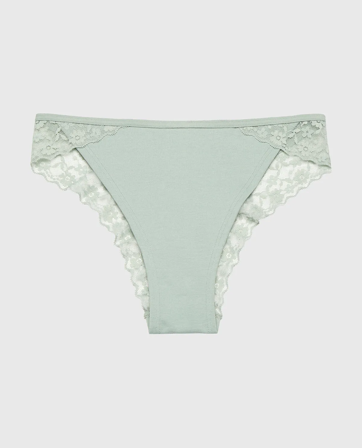 Cheeky Panty With Lace Trim in Iceberg Green sold by La SENZA product image thumbnail 4