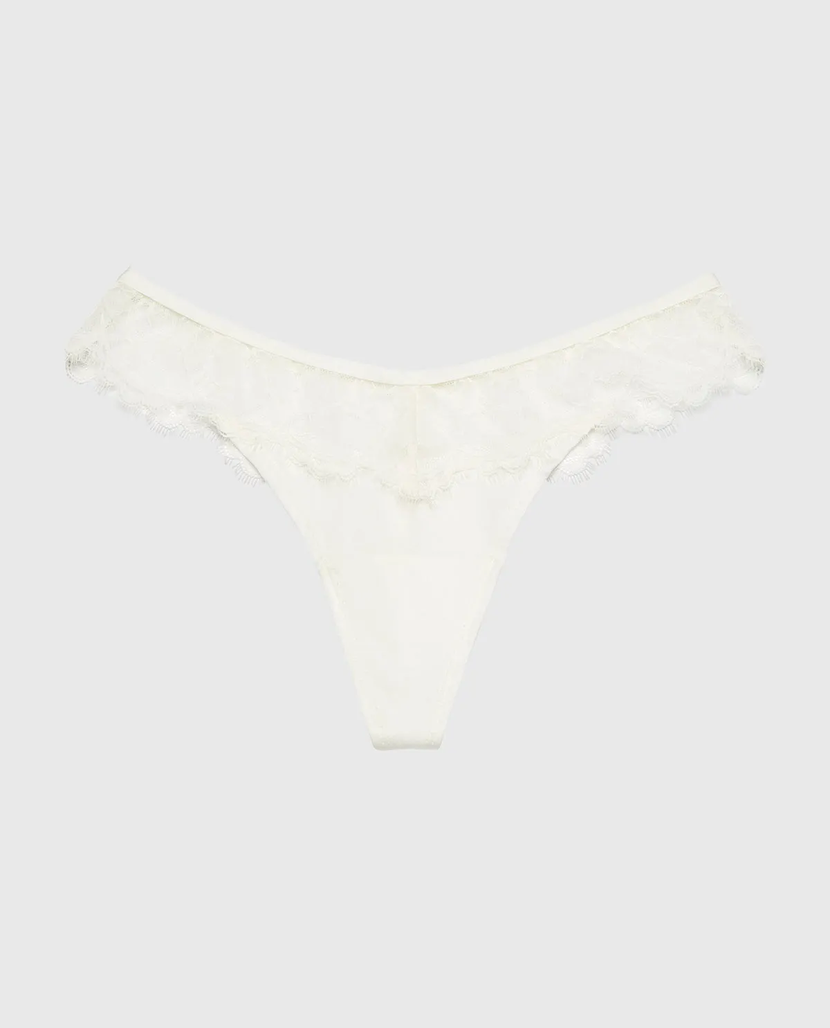 Diva Thong With Afterglow Lace in Ivory sold by La SENZA product image thumbnail 4