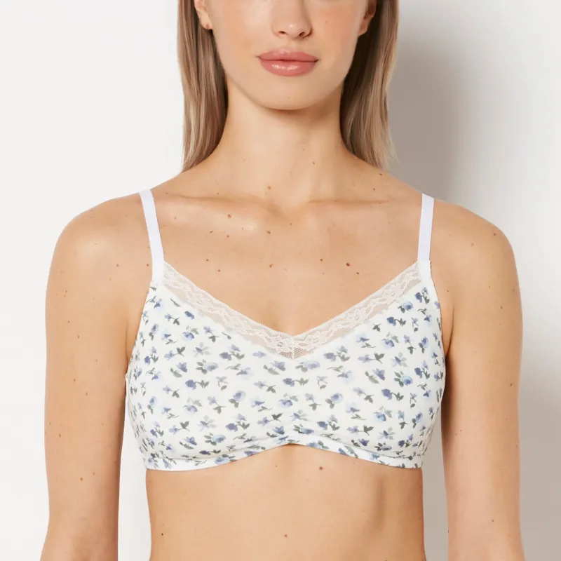 Modal Bralette with Beloved Lace Trim In Breezy Floral sold by La SENZA