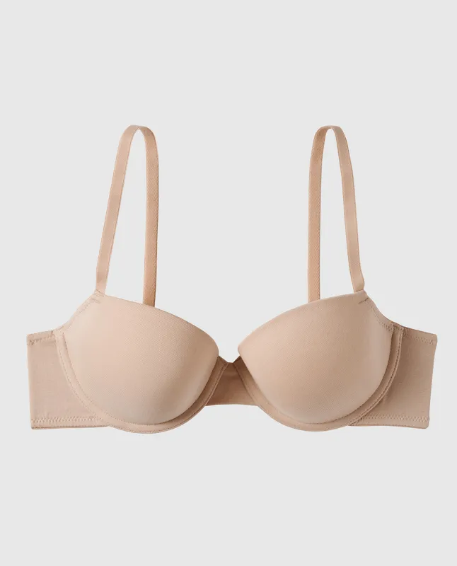 Smooth Cotton Lightly Lined Demi Bra made by La SENZA