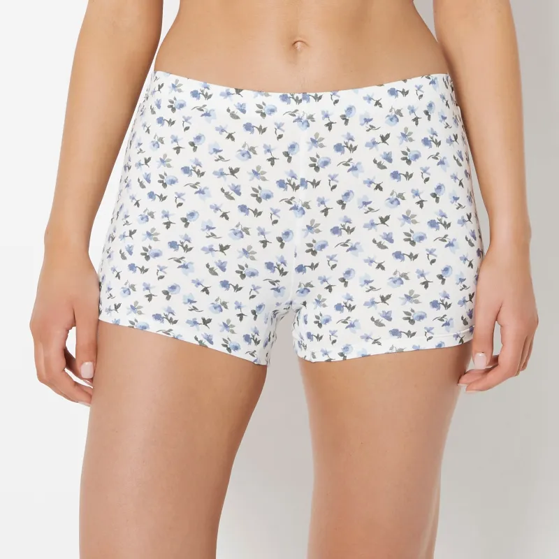 Casual Sleep Jersey Side Scrunch Short in Breezy Mid Floral sold by La SENZA