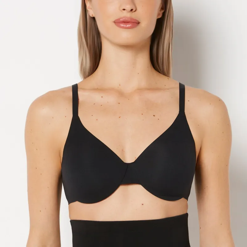 Full Coverage Unlined Bra in Tuxedo Black made by La SENZA