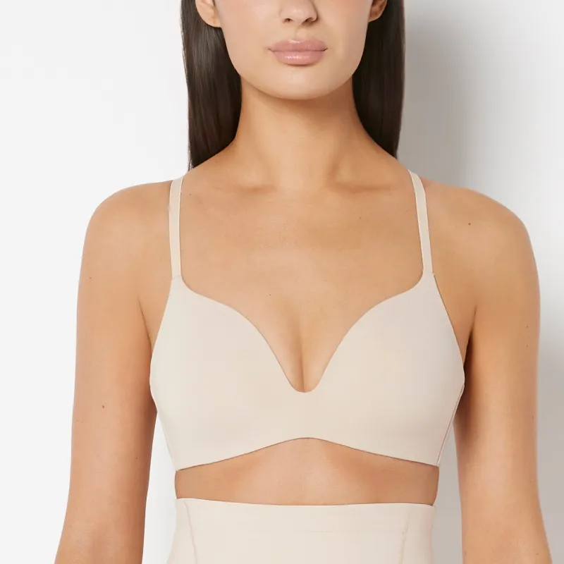 Full Coverage Wireless Push Up Bra in Rosetan made by La SENZA