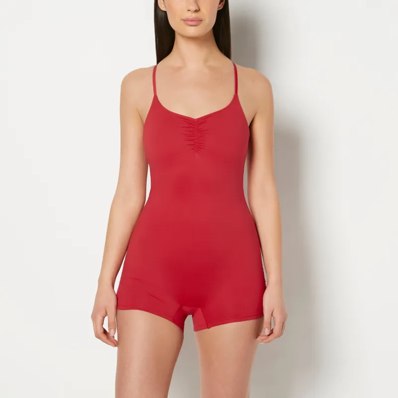 Casual Sleep Jersey Onesie in Passion Red made by La SENZA