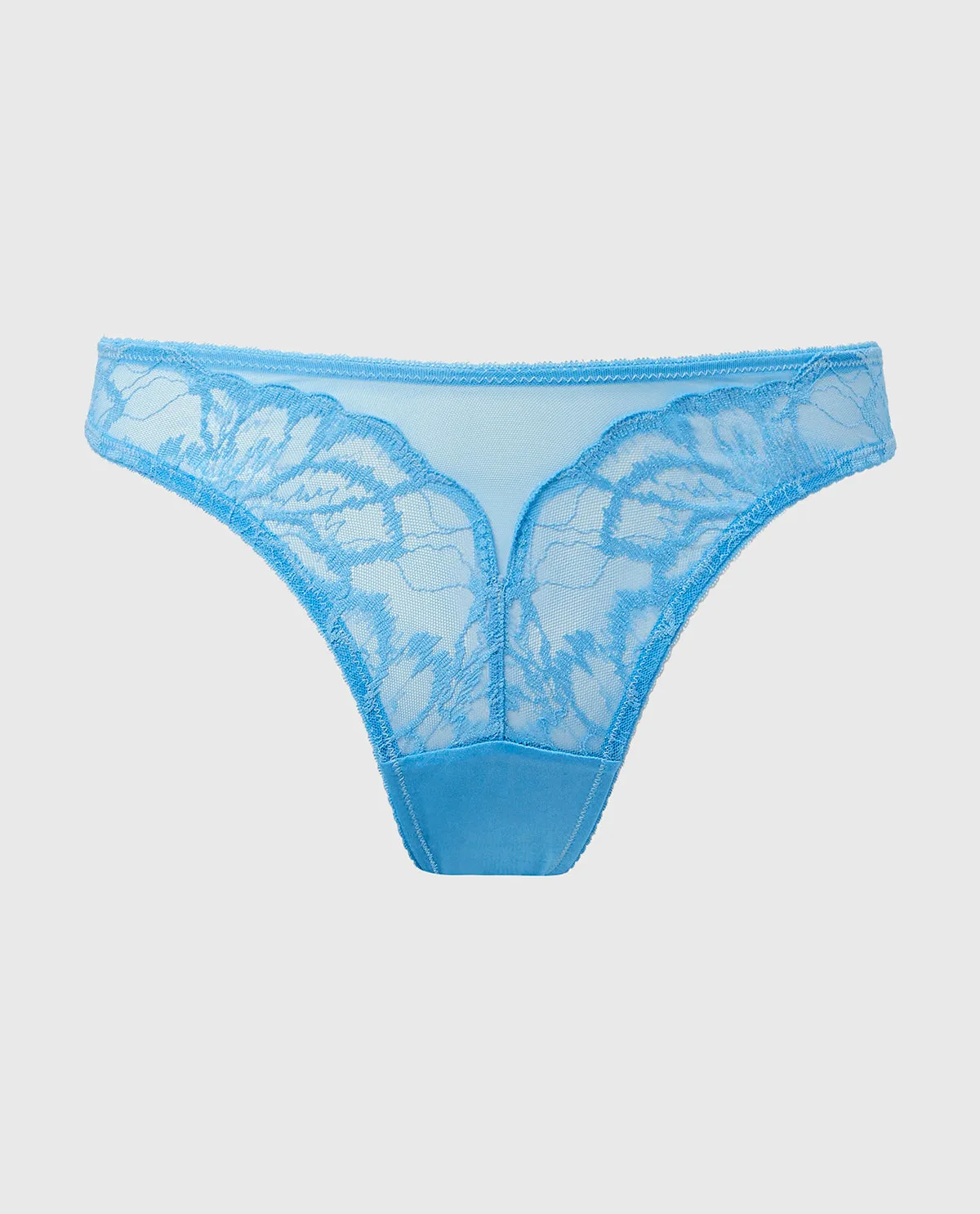 Bikini Bumless Panty with Lush Lace in Azure Blue sold by La SENZA product image thumbnail 4