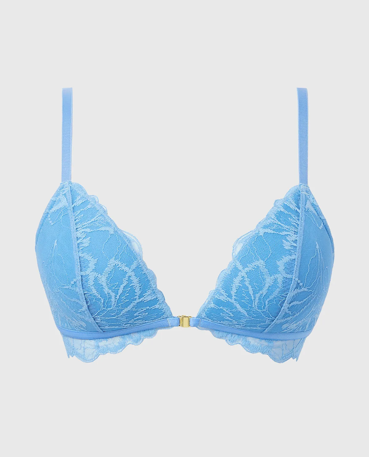 Lightly Lined Bralette with Lush Lace Front Close in Azure Blue sold by La SENZA product image thumbnail 4