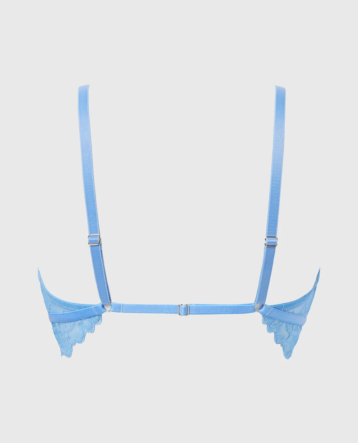 Lightly Lined Bralette with Lush Lace Front Close in Azure Blue sold by La SENZA product image thumbnail 5