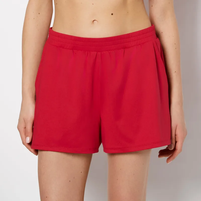 Casual Sleep Jersey Knit Short in Passion Red made by La SENZA