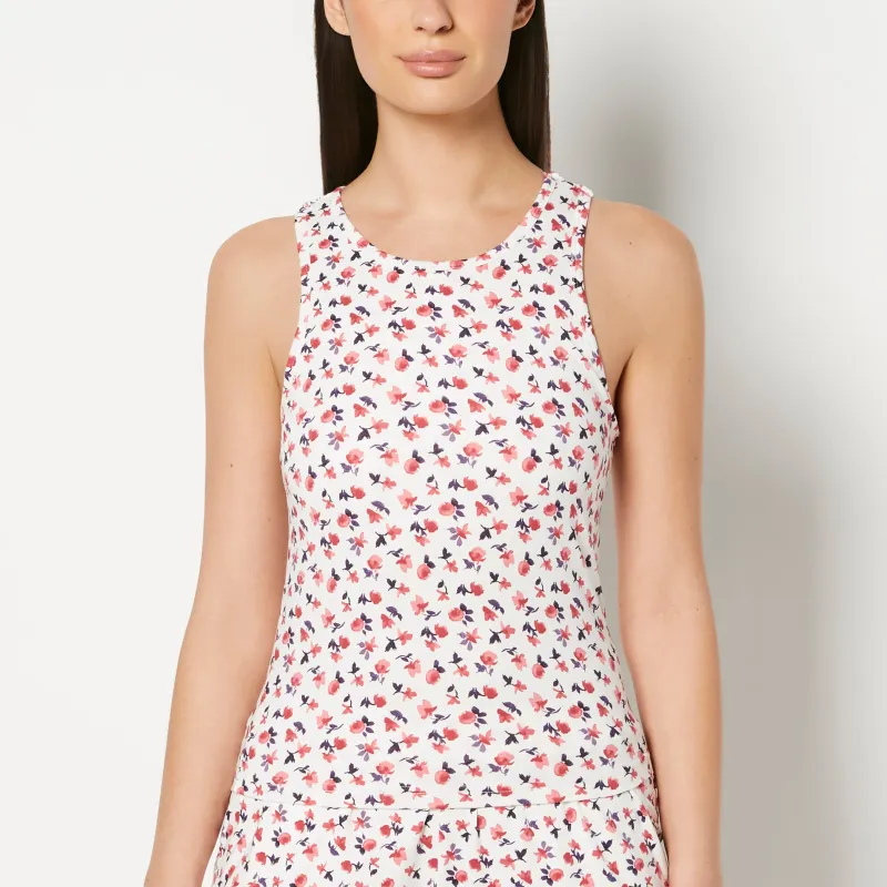Casual Sleep Jersey High Neck Tank in Breezy Mid Floral made by La SENZA