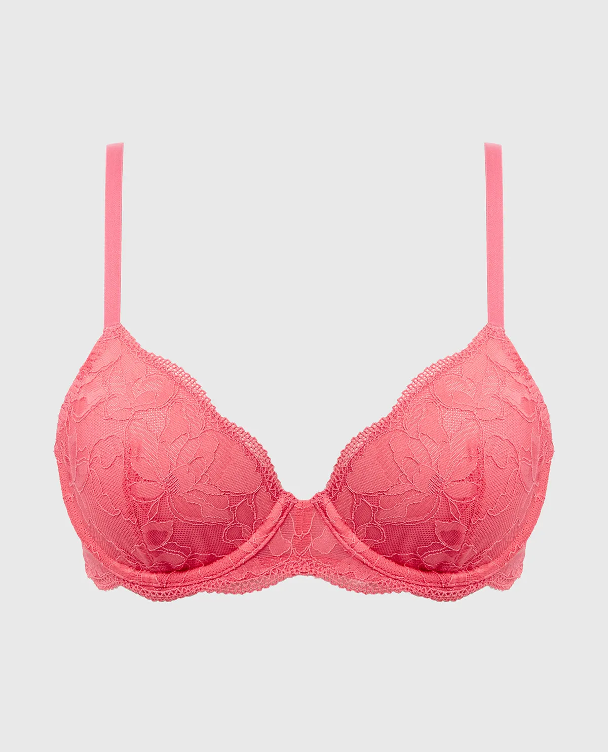 Unlined Demi Bra in Charmed Lace in Juicy Pink sold by La SENZA product image thumbnail 4