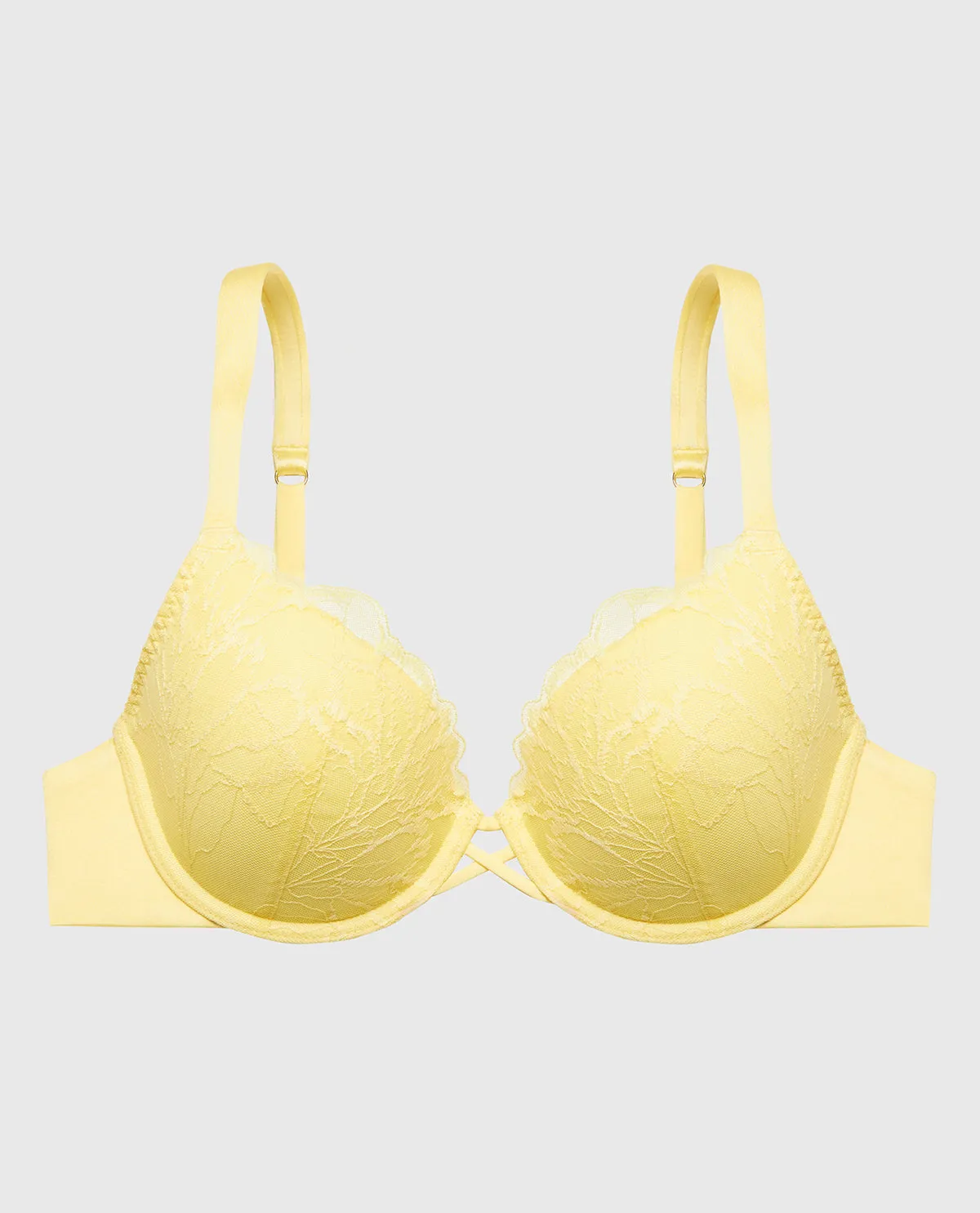 Lightly Lined Full Coverage Bra with Lush Lace in Pale Banana sold by La SENZA product image thumbnail 4