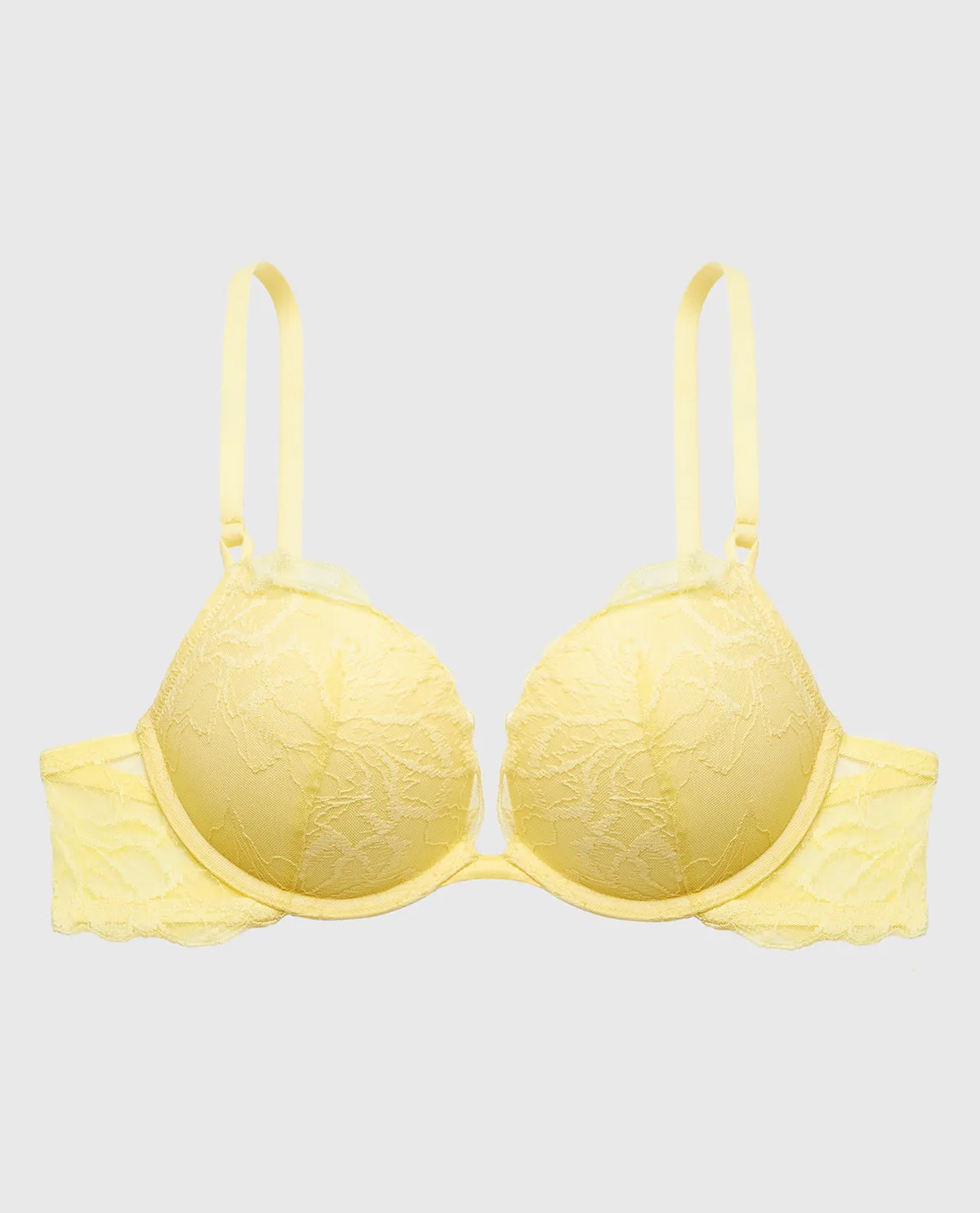 Push up Plunge Bra With Lush Lace in Pale Banana sold by La SENZA product image thumbnail 5