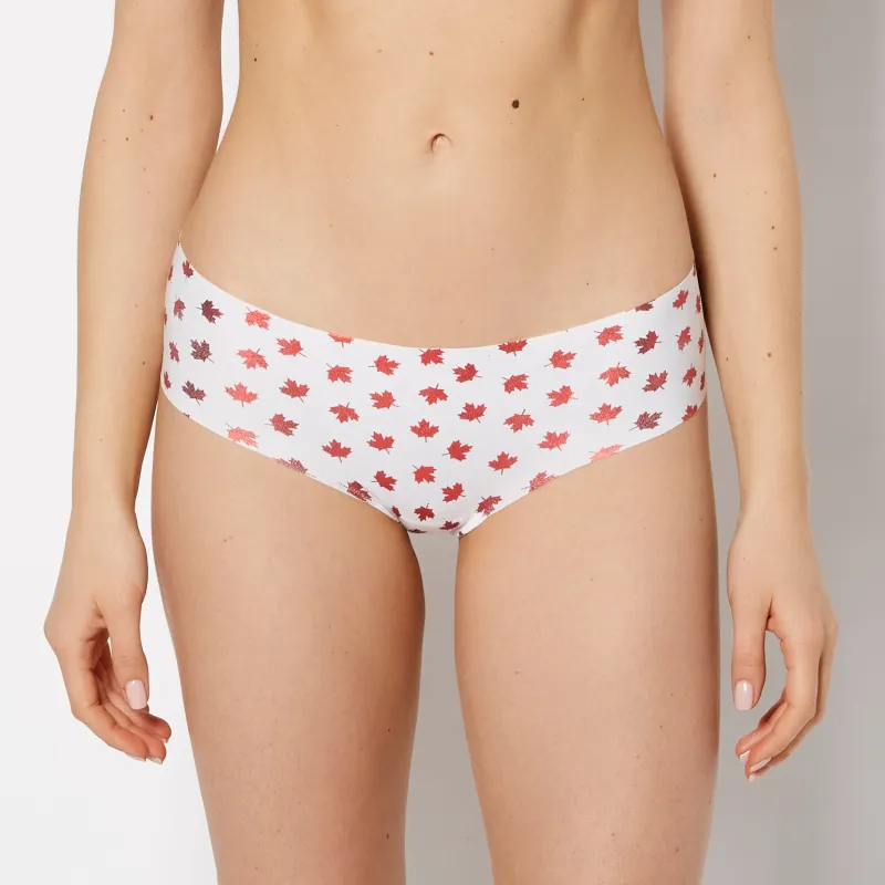 No Show Cheeky Panty in Oh Canada Foiled made by La SENZA