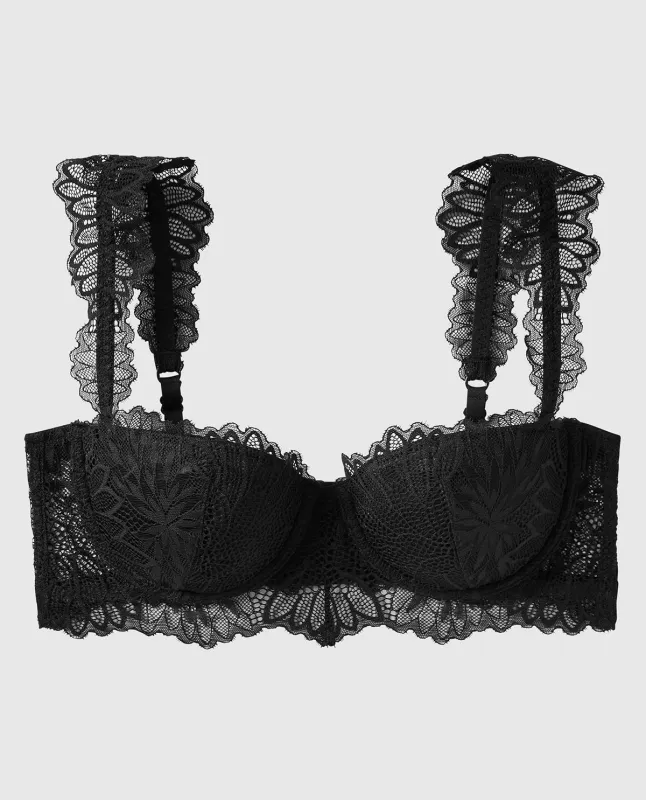 Lace Bra Top in Smoulder Black made by La SENZA