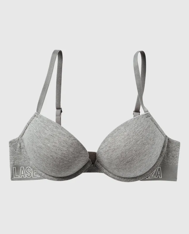 Push Up Bra in Chill Grey Heather made by La SENZA