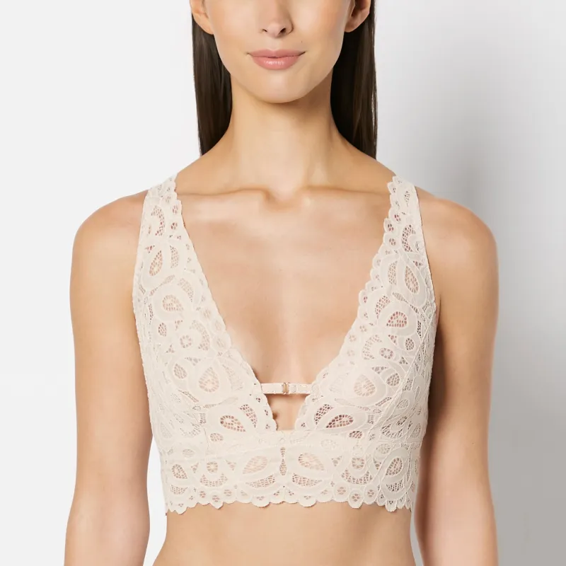 Unlined Bralette in Craft Lace in Moonlight made by La SENZA