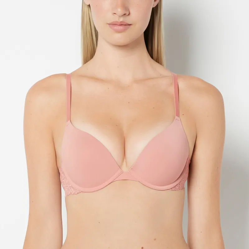Push Up Bra with Poetic Lace Wing in Desert Sand made by La SENZA