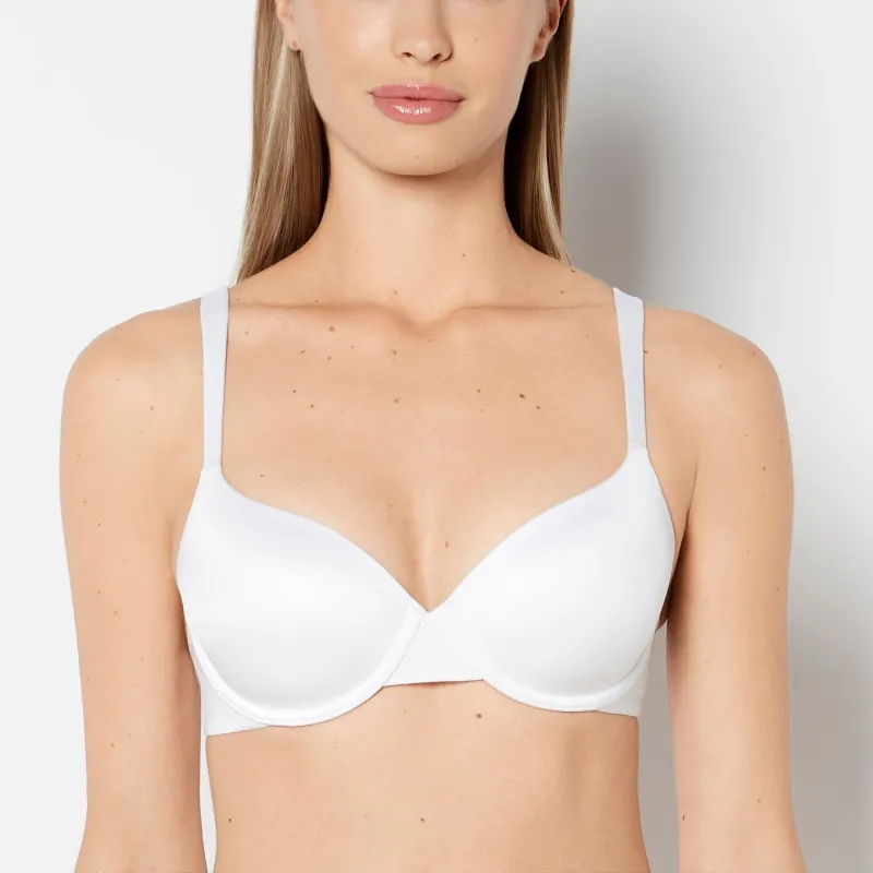 Lightly Lined Full Coverage Bra with Montreal Lace In White made by La SENZA