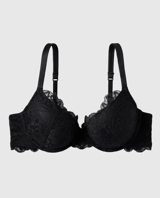 Lightly Lined Full Coverage Bra with Lace Wing made by La SENZA