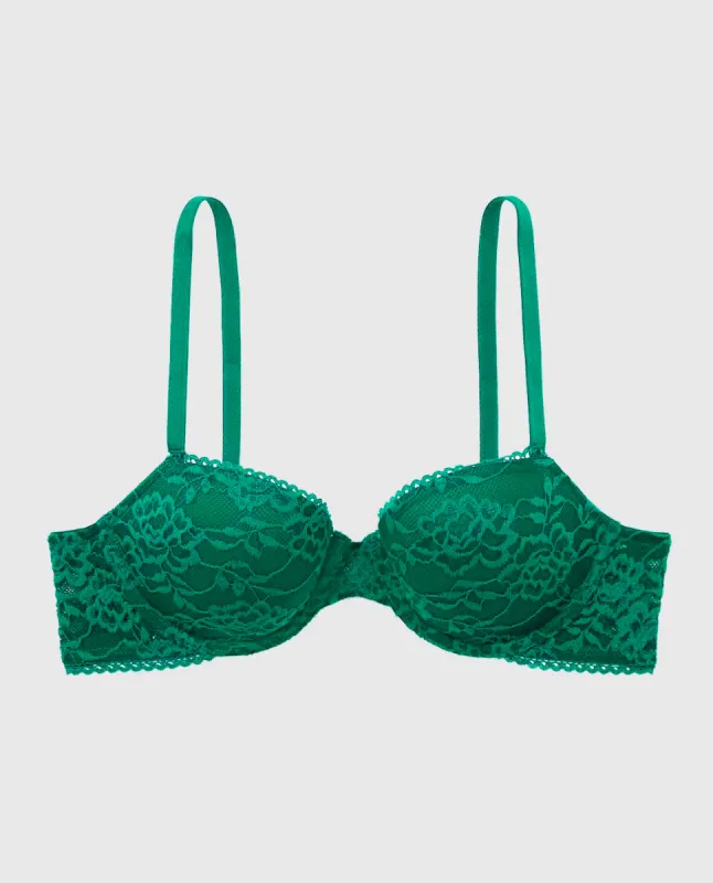 Lightly Lined Demi Bra with Allover Lace sold by La SENZA