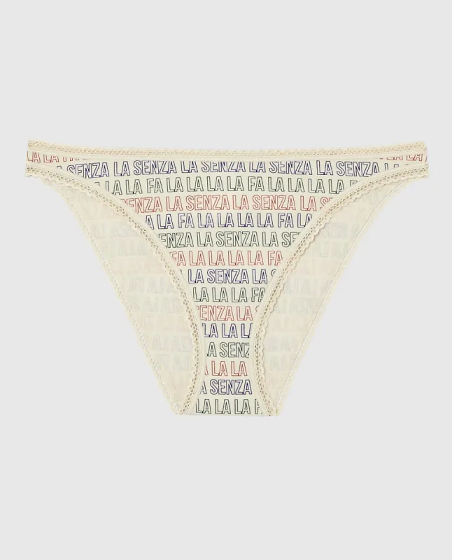 Remix Cotton Bikini Panty sold by La SENZA