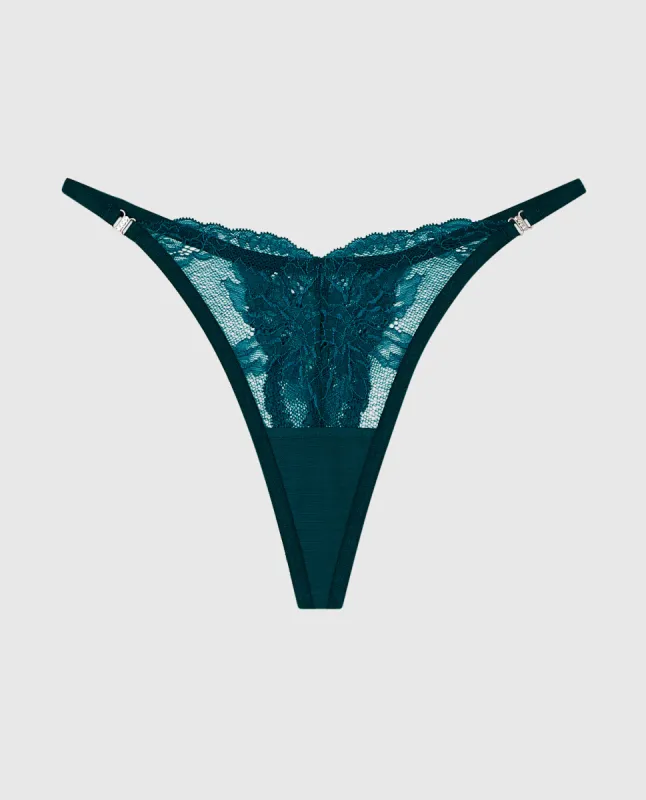 Lace High Leg Thong Panty sold by La SENZA