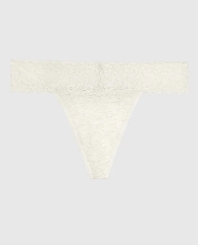 Everyday Thong Panty with Lace Trim sold by La SENZA