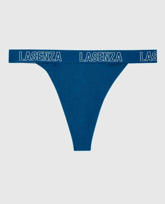 Thong Panty with Logo Band sold by La SENZA